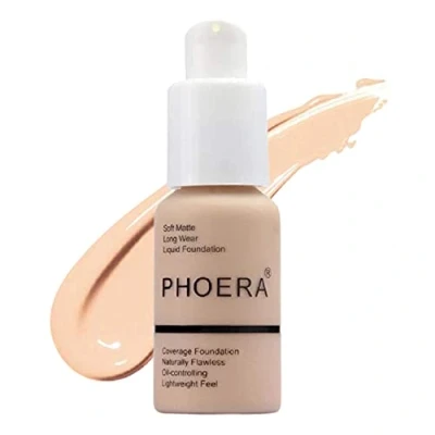 Abbildung von Glamza PHOERA Foundation Concealer Makeup, voll abdeckend, aufhellend, lang anhaltend (102 Nude)