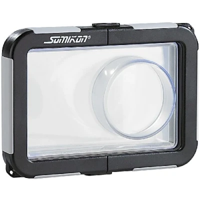 Abbildung von Somikon Kamera Wasserschutzhülle: Tauchgehäuse mit Objektivführung (max. 95 x 62 20 mm) (wasserdichte Tasche für Kamera, Beutel wasserdicht, Unterwassergehäuse)