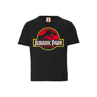 Abbildung von Logoshirt Jurassic PARK LOGO Tshirt print für Kinder, Größe: 104, Schwarz