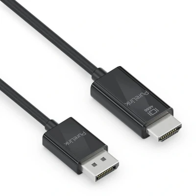Abbildung von PureLink DisplayPort auf High Speed HDMI Kabel, 4K Ultra HD 60Hz, 18GB/s Bandbreite, vergoldete Steckkontakte, 1,50m, schwarz