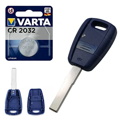 Abbildung von Autoschlüssel Funk Fernbedienung Austausch Gehäuse mit 1 Taste + SIP22 Rohling Batterie kompatibel für FIAT/Lancia Punto Doblo Marea Panda Bravo Ducato
