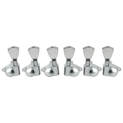 Abbildung von Musiclily 3L3R Roto Style Geschlossen Gitarren Tuners Mechaniken Tuning Pegs Machine Heads Set für Epiphone Les Paul SG E Gitarre Folk Akustikgitarre, Chrom Keystone Button
