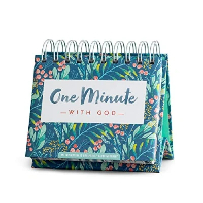 Abbildung von DaySpring One Minute with God Ewiger Kalender (J1391), grün, 14 x 3 cm.