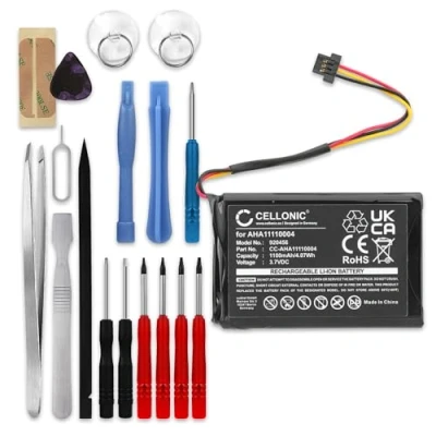 Abbildung von CELLONIC Akku kompatibel mit Tomtom Go 510, 520, 500, Via 62 3.7V 1100mAh + Werkzeug Set 17tlg