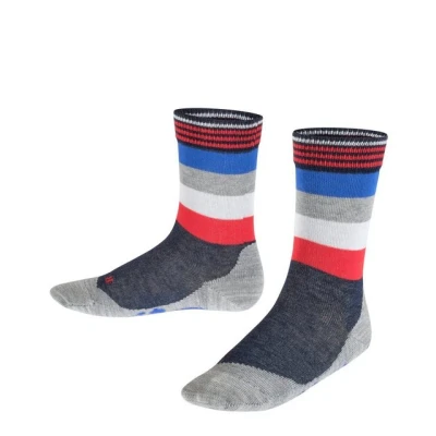 Abbildung von FALKE Unisex Kinder Socken Active Fox K SO Baumwolle gemustert 1 Paar, Blau (Marine 6120), 23 26
