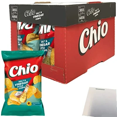 Abbildung von Chio Chips Salt &amp; Vinegar 10er Pack (10x150g Packung) + usy Block