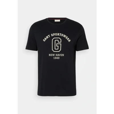 Abbildung von GANT Herren Graphic SS Tshirt T Shirt, Black, S