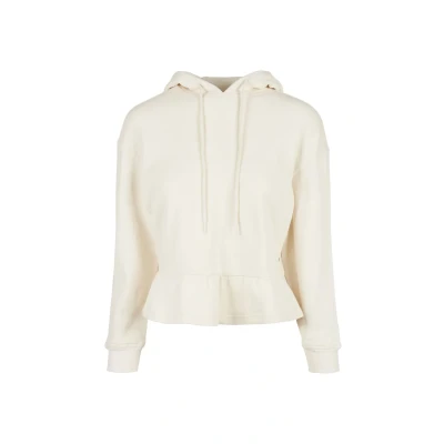 Abbildung von Urban Classics Ladies Organic Volants Hoody Kapuzenpullover, Damen, Größe: 4XL, Whitesand