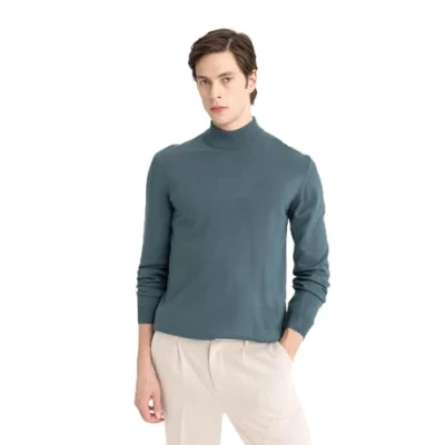 Abbildung von DeFacto Herren Pullover Stilvolle an Rollkragenpullover Strickjacken &amp; Strickpullover für und jeden