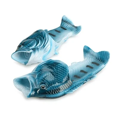 Abbildung von MST Fisch Sandalen, Schlappen, Strandschuhe, Geschenk für Angler Hausschuh