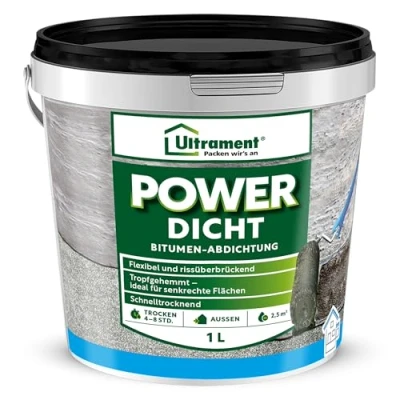 Abbildung von ULTRAMENT Dichtstoff Power Dicht, Schwarz, 1 Ltr
