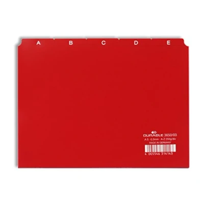 Abbildung von Durable Leitregister A Z (A5 quer) 1 Stück, rot, 365003