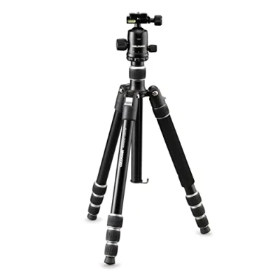Abbildung von Cullmann Nando 52323 530TM RB8.5 Stativ Aluminium Reisestativ Leichtgewicht Schnellspanner Kompakt, Schwarz