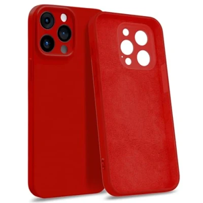Abbildung von MyGadget Hülle für iPhone 15 Pro Max [ 4 Layer Struktur Schutzhülle ] Gummierte Handyhülle mit Soft Inlay &amp; Hardcase Cover außen Rot