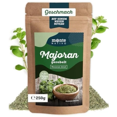 Abbildung von Majoran gerebelt Monte Nativo (250g) Schonend getrockneter und aromatischer ideal zum Kochen Würzen Kräuter Gewürze von