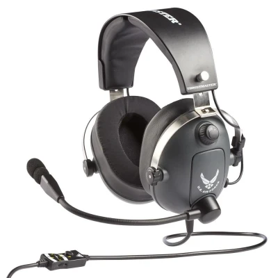 Abbildung von Thrustmaster T.Flight U.S. Air Force Edition DTS Gaming Headset für Flugsimulation PC/Playstation/Xbox/Nintendo Switch/Mac, schwarz