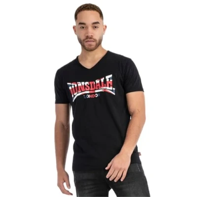 Abbildung von Lonsdale Herren STANYDALE T Shrit, Black/Red/White, S