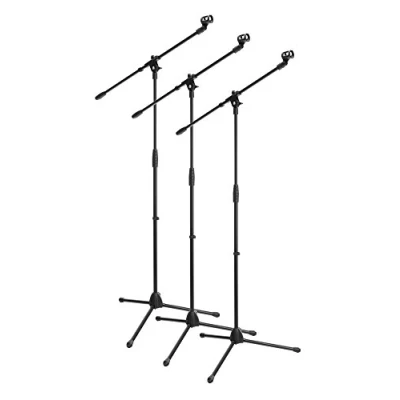 Abbildung von McGrey Mikrofonständer MBS 01 Mikrofonstativ mit Galgen und Mikrofonklemme, (Spar Set, 3 tlg), Schwenkarm, höhenverstellbar bis ca. 154 cm