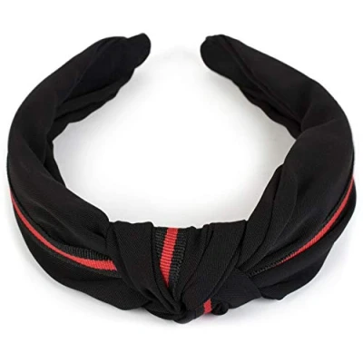 Abbildung von styleBREAKER Damen Haarreif mit Knoten und Zierstreifen, Retro Style Haarband, Headband 04026018, Farbe:Schwarz