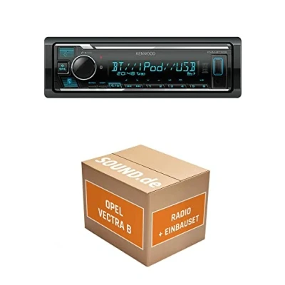 Abbildung von Autoradio Einbaupaket mit Kenwood KMM BT309 passend für Opel Vectra B Bluetooth Telefonieren Audiostreaming