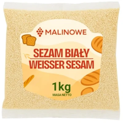 Abbildung von Malinowe Sesam WEISS 1kg Weisser Sesamsamen