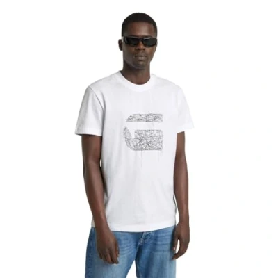 Abbildung von G Star RAW Herren Stitch Burger T Shirt, Weiß (White D25674 c336 110), XL EU