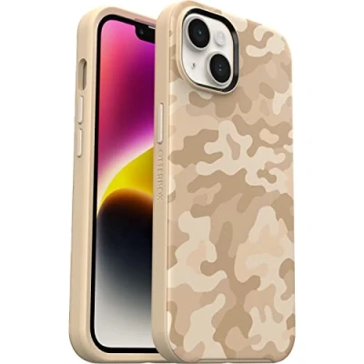 Abbildung von OtterBox Symmetry+ Case for iPhone 14/iPhone 13 with MagSafe, Shockproof, Drop Proof, Protective Thin Case, 3X Tested to Military Standard, Sand Storm CAMO