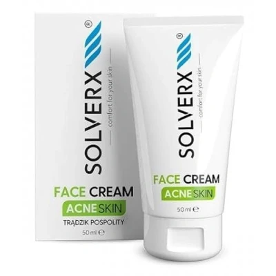 Abbildung von Solverx Acne Skin Gesichtscreme für Akne und fettige Haut, 50ml
