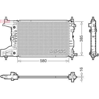 Abbildung von Kühler, Motorkühlung DENSO DRM15016
