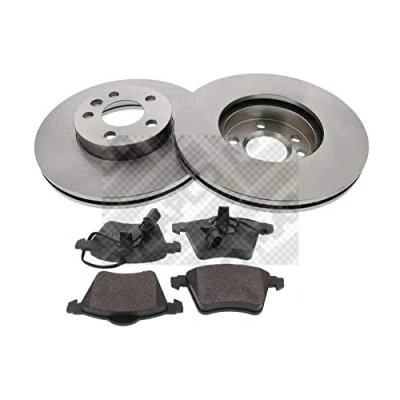 Abbildung von MAPCO 47879 Bremsscheiben und beläge Vorderachse Belüftet mit Anti Quietsch Blech inkl. Verschleißwarnkontakt VOLKSWAGEN: Sharan I, SEAT: Alhambra I
