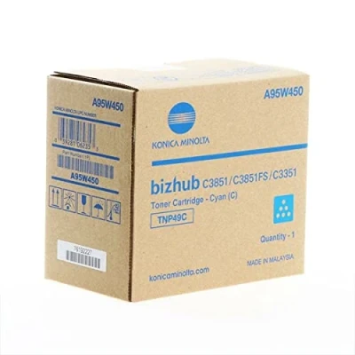 Abbildung von Konica Minolta A95W450 (TNP 49Y) Cyan Toner