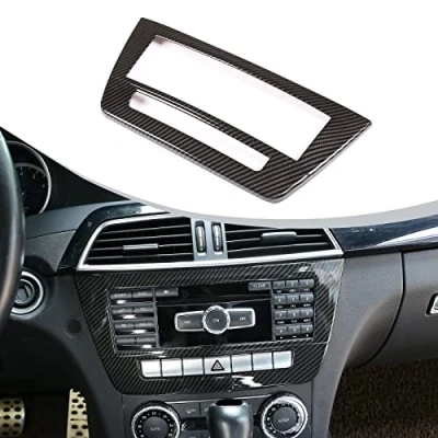 Abbildung von DIYUCAR Auto Zentralkonsole aus ABS Kunststoff, für Benz C Klasse W204 C180 C200 20102014, Zubehör