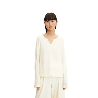 Abbildung von TOM TAILOR Damen Longsleeve aus Viskose