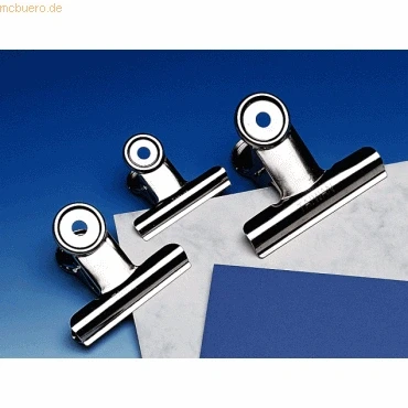 Abbildung von 12 x Wedo Briefklemmer 75mm chrom