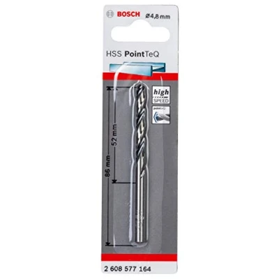 Abbildung von Bosch 2 608 577 164, Bohrer, Spiralbohrer Bit, Drehung der rechten Hand, 4,8 mm, 5,2 cm