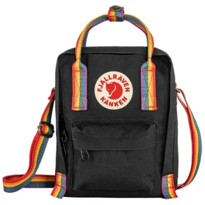 Abbildung von Fjällräven Kanken rainbow Sling Unisex Tagesrucksack blackrainbow pattern, Größe: One Size, Black pattern