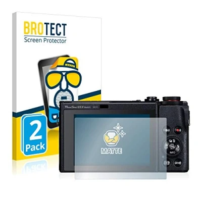 Abbildung von BROTECT Entspiegelungs Schutzfolie für Canon PowerShot G5 X Mark II (2 Stück) Matte Displayschutz Folie, Anti Reflex, Fingerprint