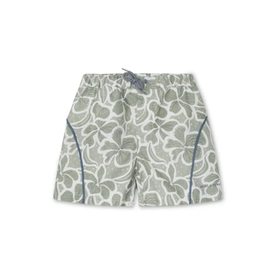 Abbildung von MINI A TURE Matmaki Printed Board Unisex Badeshorts für Kinder, Größe: 98/104, Green hawaii