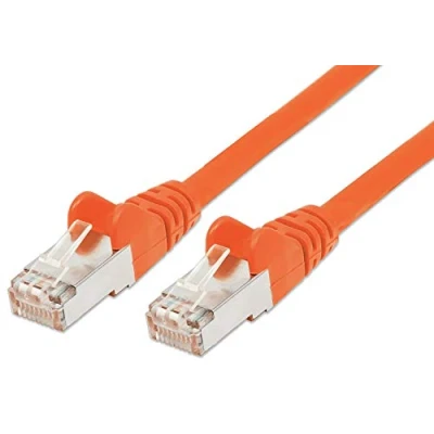 Abbildung von PremiumCord Netzwerkkabel, Ethernet, LAN &amp; Patch Kabel CAT6a, 10Gbit/s, S/FTP PIMF Schirmung, AWG 26/7, 100% Cu, schnell flexibel und robust RJ45 kabel, orange, 5m