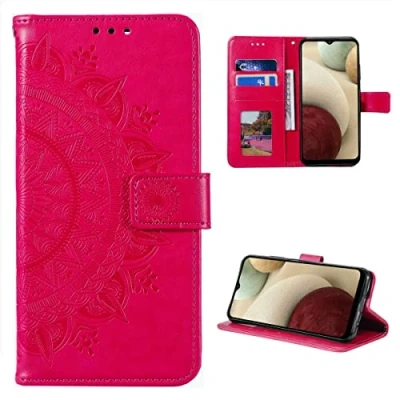 Abbildung von CoverKingz Klapphülle kompatibel mit Samsung Galaxy M33 5G Schutzhülle Kartenfach zum aufklappen Klapphandyhülle Case klappbar Motiv Mandala Pink