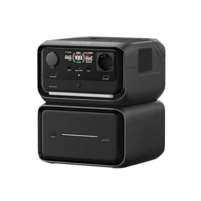 Abbildung von ECOFLOW River 3 Max Plus(River Plus &amp; EB600) tragbares Powerstation, 858 Wh LFP Akku, 1200 W Leistung, USV &lt; 10 ms, kabellose Verbindung, Solargenerator für Camping, Wohnmobil