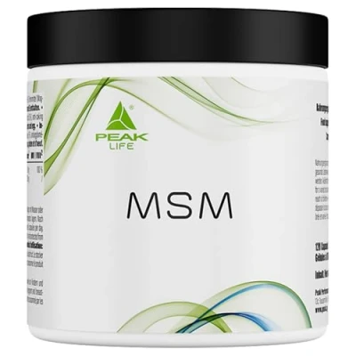 Abbildung von PEAK MSM 120 Kapseln I Gelenk Unterstützung Methyl Sulfonyl Methan Schlüsselsubstrat der Kollagenbildung mit Vitamin C glutenfrei g