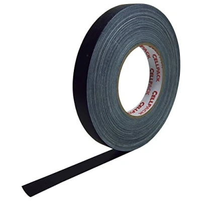 Abbildung von Cellpack 146044 90 beschichtet 0,3051950, Tape, Stoff, Baumwolle, Schwarz