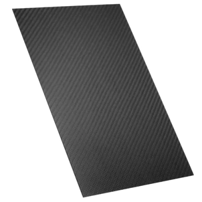 Abbildung von QWORK® 3K Kohlefaserplatte, 1 x 200 300 mm, Kohlefaser, Schwarz