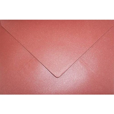 Abbildung von Netuno 25x Briefumschlag Perlmutt Rot DIN C5 162x 229 mm 120g Aster Metallic Ruby roter Umschlag Glanz schönes Briefkuvert groß elegant für Einladungen Hochzeit Weihnachten