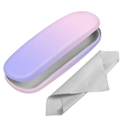 Abbildung von Fintie Hardcase Brillenetui Tragbare Hartschale mit Brillenputztuch Etui für Brillen und Sonnenbrille, Fantasy Ombre