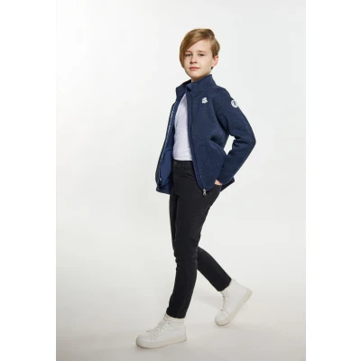 Abbildung von SCHMUDDELWEDDA Herren Strickfleecejacke 122 / Marine Melange 100% recyceltes Polyester