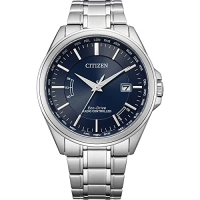 Abbildung von Citizen ECO Drive Funkuhr Solar Uhr, Herren, Größe: One Size, Blau