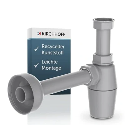 Abbildung von Kirchhoff Siphon ECO Save, (Set), Ablaufgarnitur für Waschbecken und Waschtisch