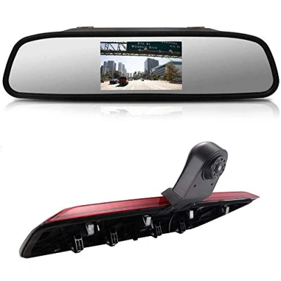 Abbildung von Dynavsal 【4.3&#039;&#039; Rückspiegel Monitor + Rückfahrkamera Transporter】im 3. Bremsleuchte HD für Crafter dritte 3 ab Bremslicht Van Brake Light